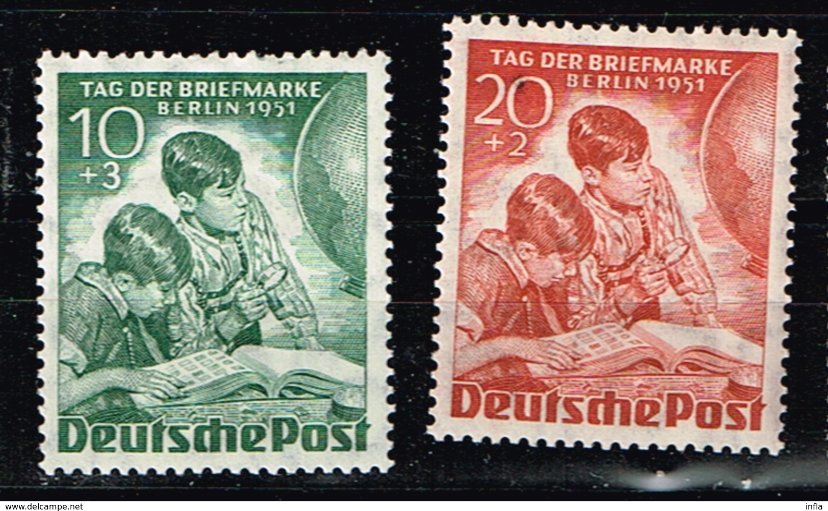 Berlin 1951,Michel# 80 *  81 **  Tag Der Briefmarke; Ausstellung 'Briefmarken Der Welt' - Unused Stamps