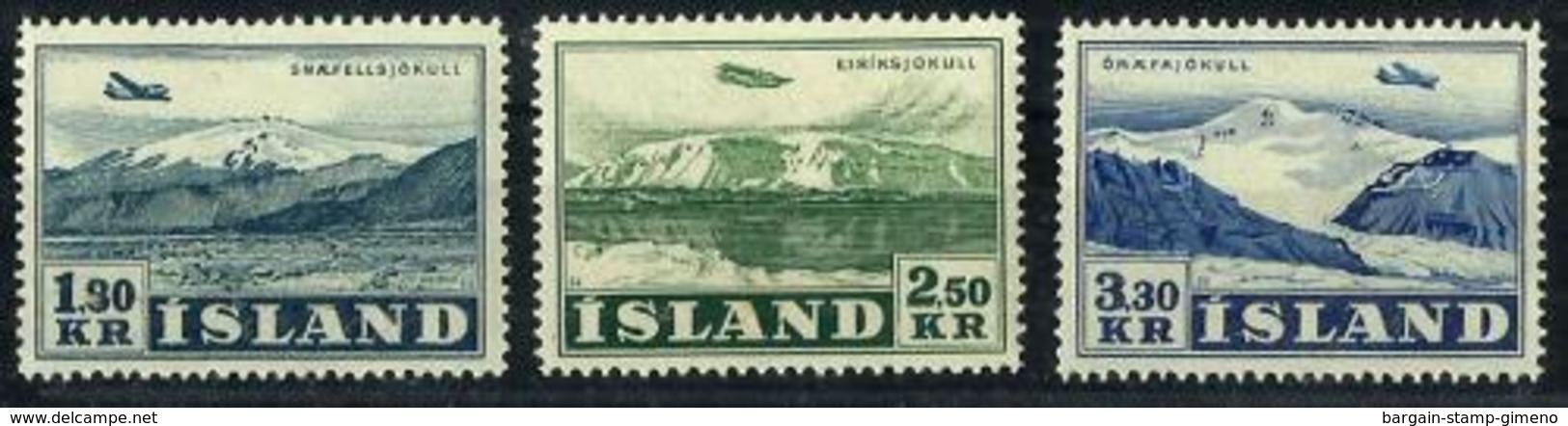 Islandia A-27/29 Nuevos. Cat.65€ - Aéreo