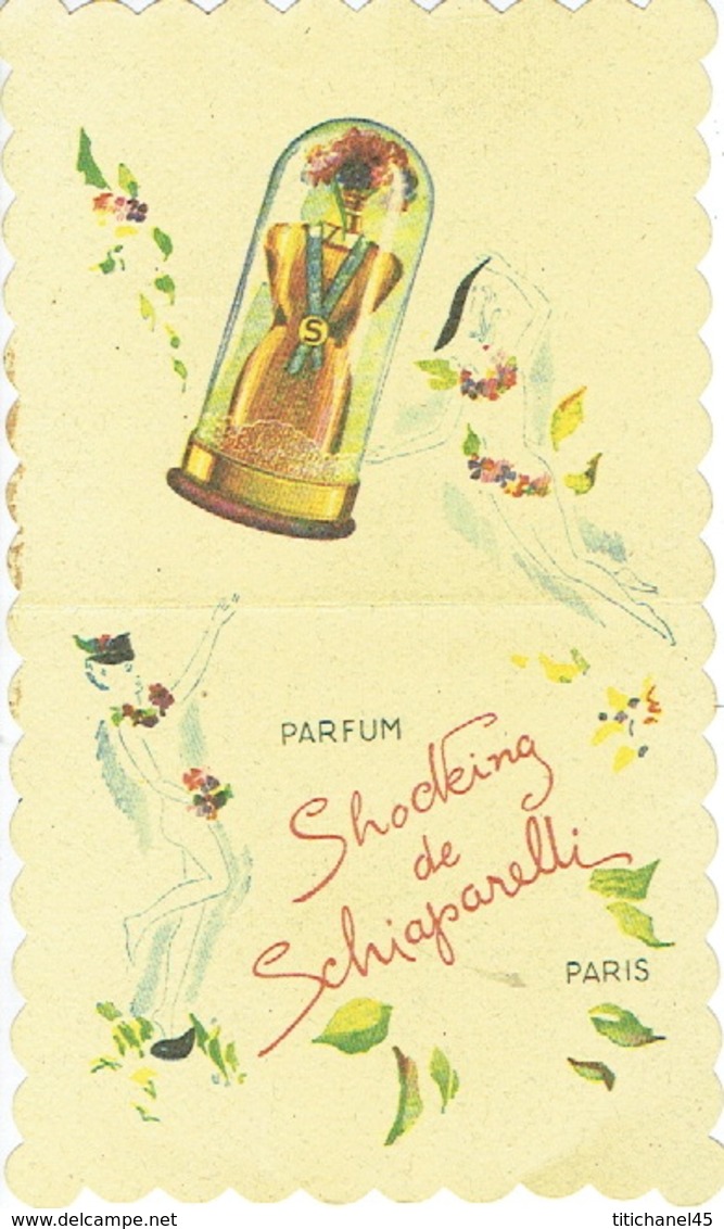 Carte Parfum - SHOCKING De SCHIAPARELLI - PARIS - Anciennes (jusque 1960)
