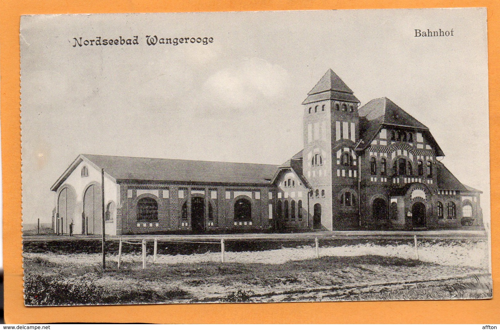 Wangerooge Bahnhof Germany 1910 Postcard Mailed - Wangerooge