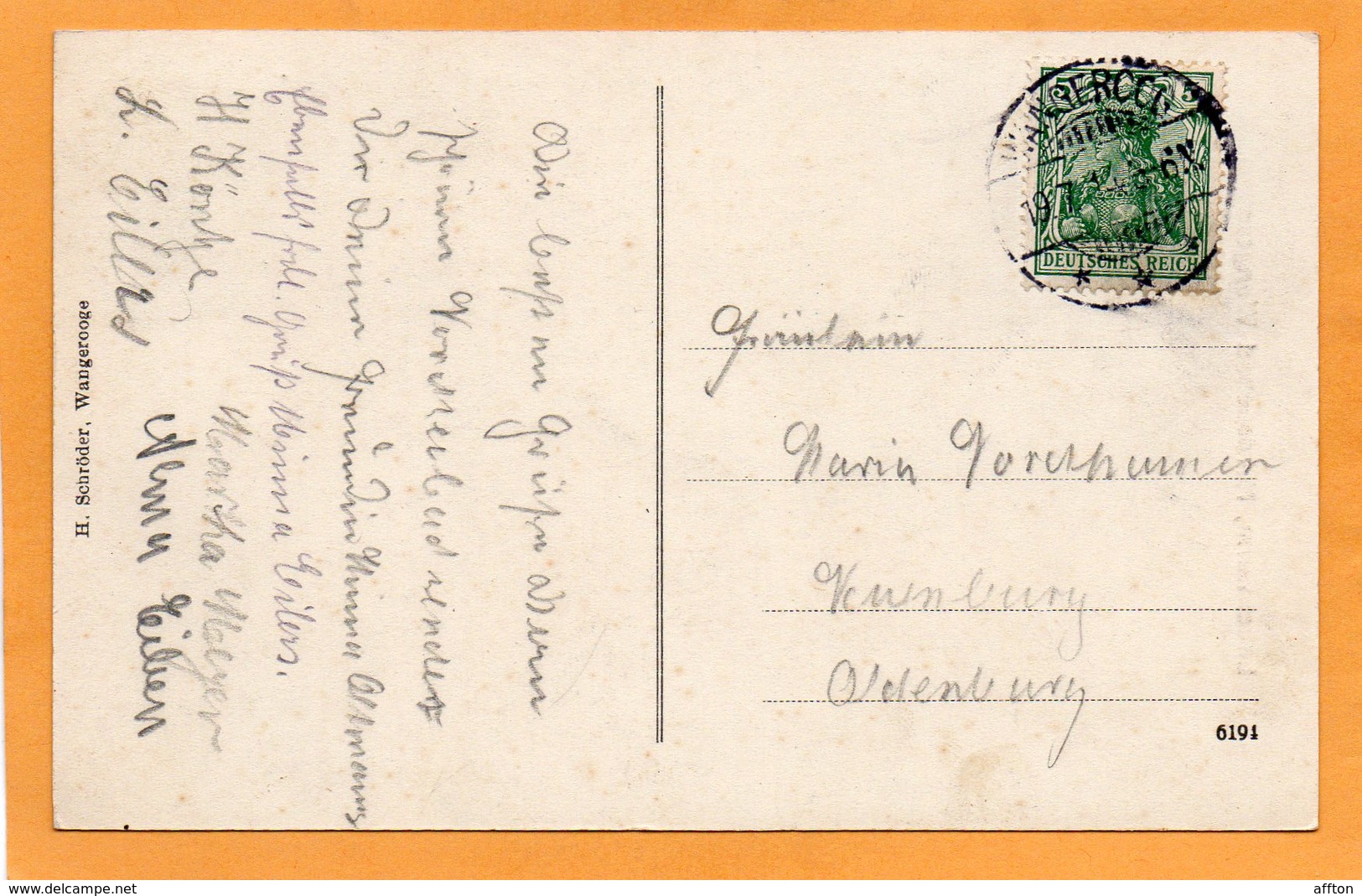 Wangerooge Germany 1914 Postcard Mailed - Wangerooge