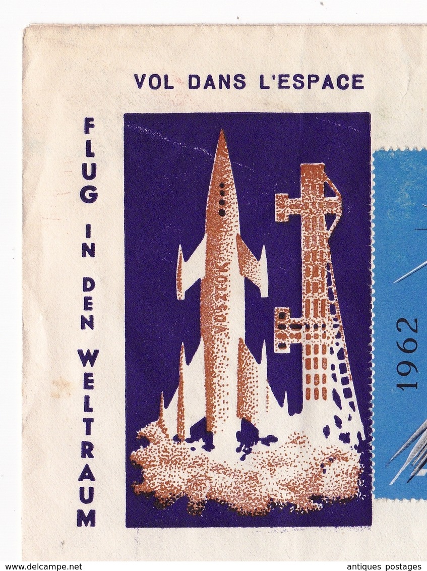 Lettre 1962 Russie Russia Moscou Vol Dans L'Espace Flug In Den Weltraum Москва URSS - Rusland En USSR