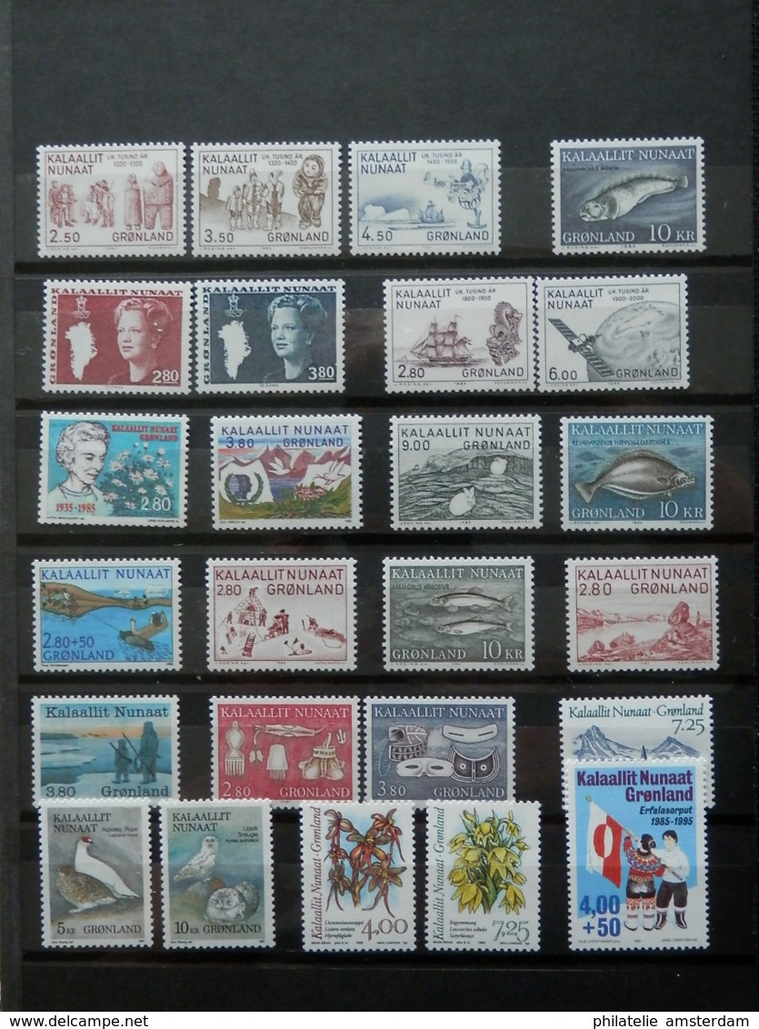 DENMARK, GREENLAND, FAROE ISLANDS 1942-2003 - MNH collection in stockbook