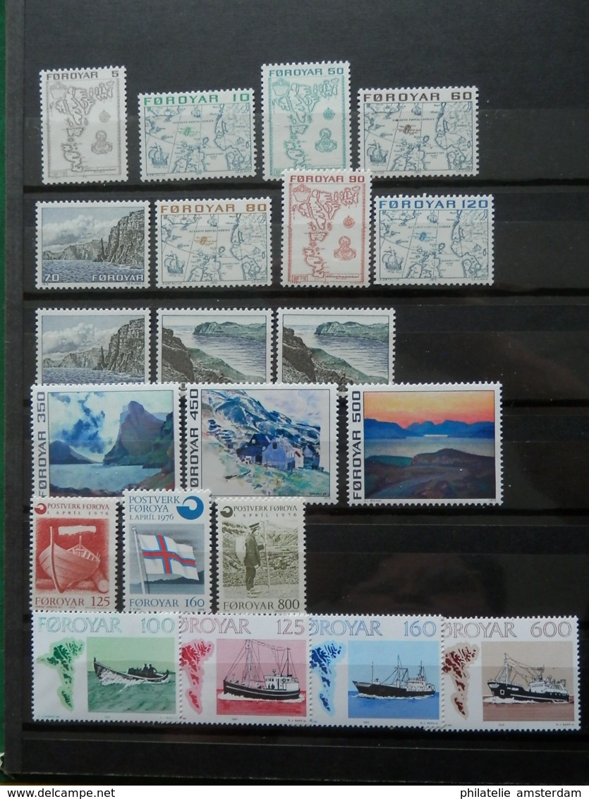 DENMARK, GREENLAND, FAROE ISLANDS 1942-2003 - MNH collection in stockbook