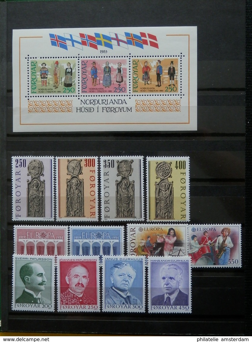 DENMARK, GREENLAND, FAROE ISLANDS 1942-2003 - MNH collection in stockbook