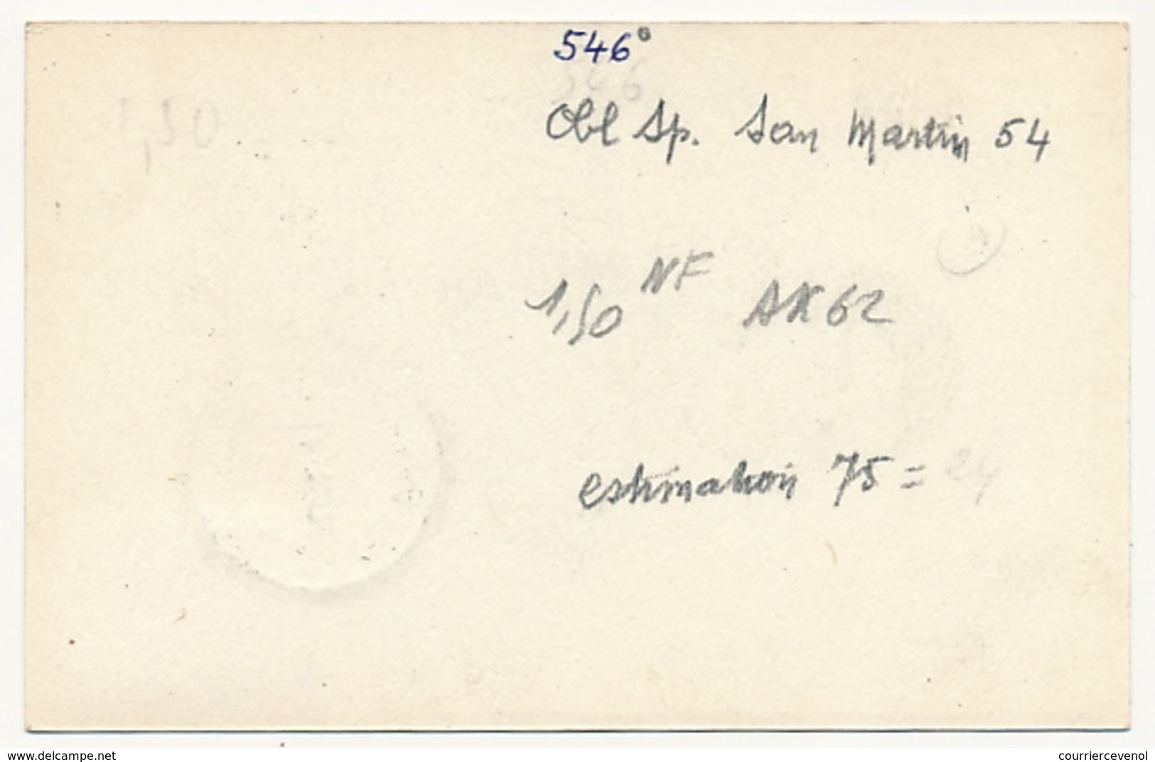 ARGENTINE - Carte Maximum - 20c San Martin - 1954 - Briefe U. Dokumente