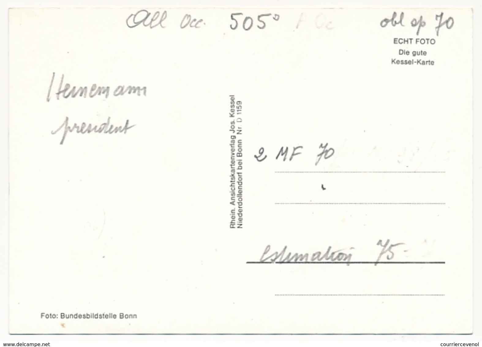 ALLEMAGNE - Carte Maximum - 5pf Président Dr Gustav W. Heinemann - Bonn - 1970 - Andere & Zonder Classificatie