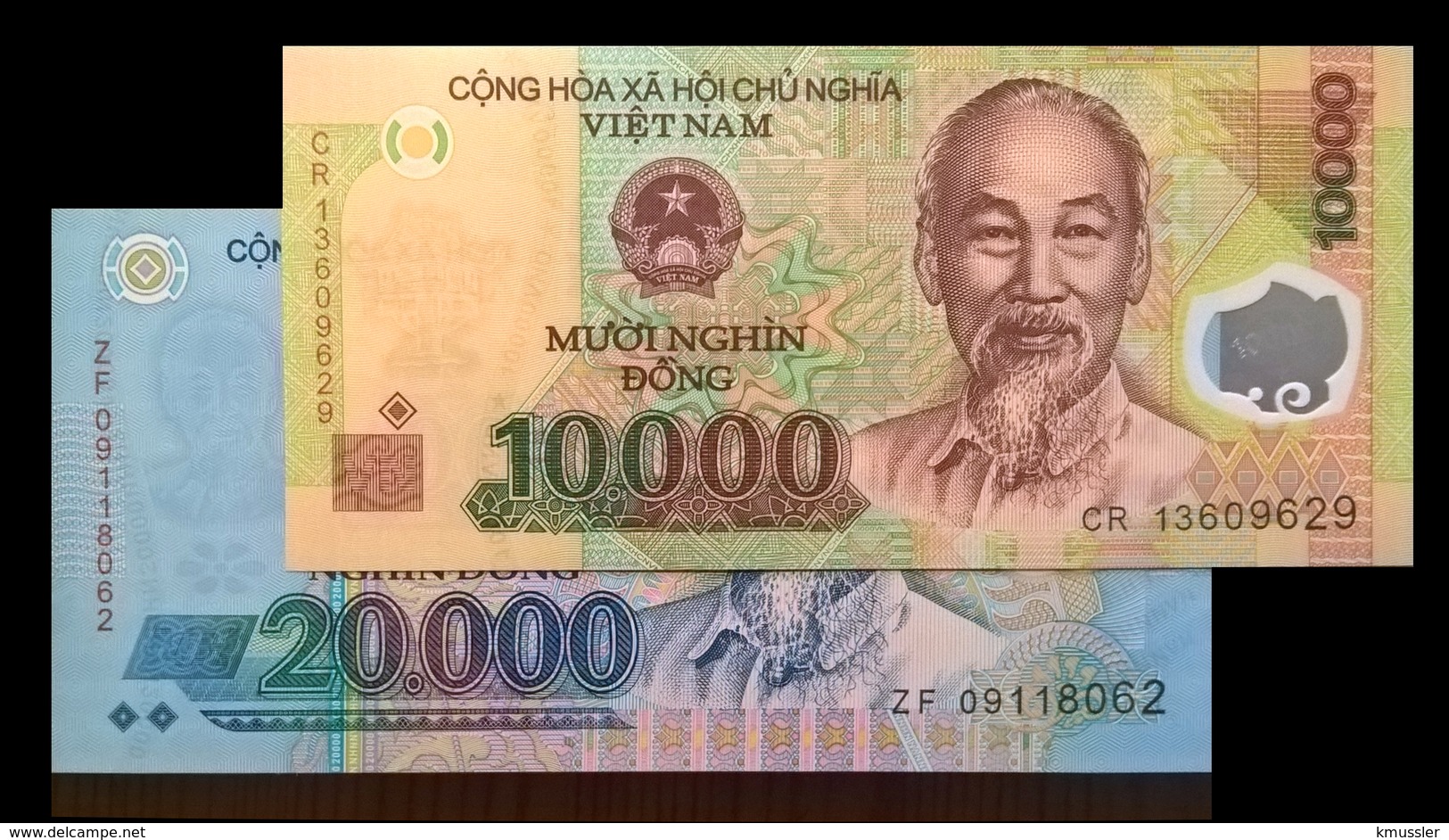 # # # 2 Banknoten Aus Nordvietnam (North Vietnam) 10.000 + 20.000 Dong UNC # # # - Vietnam