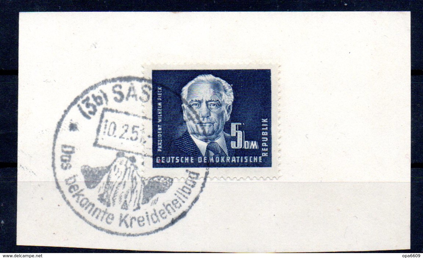 (DDR-BM1) DDR  Freimarken "Präsident Wilhelm Pieck" Briefstück Mi 255  Sauber Gestempelt (SSt) - Usati