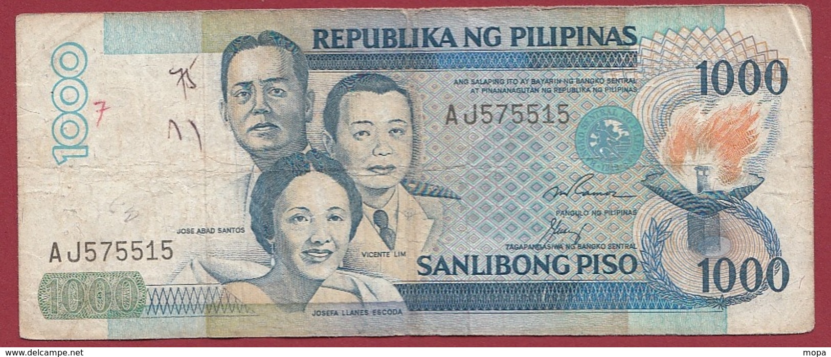 Philippines 1000 Piso 1991/94 (Sign 13) Dans L 'état ---FORTE COTE EN UNC - Philippines