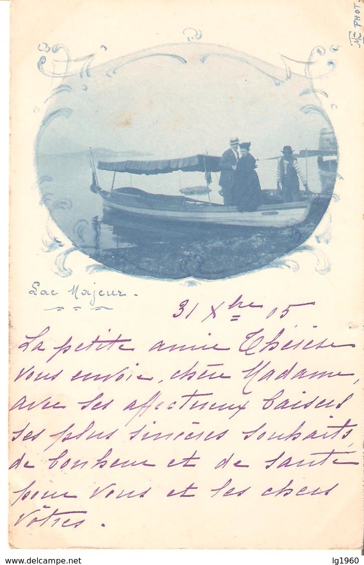 Le Lac Majeur - Carte Postale Privée - 1906 - Verbania