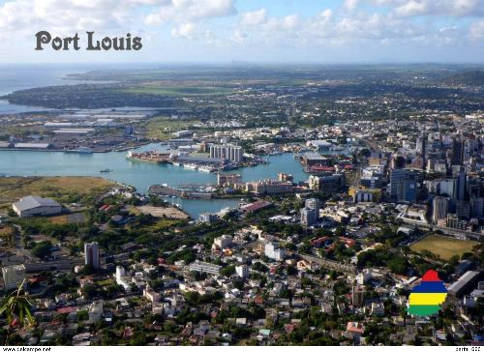 Mauritius Port Louis Aerial View New Postcard Maurice - Mauritius