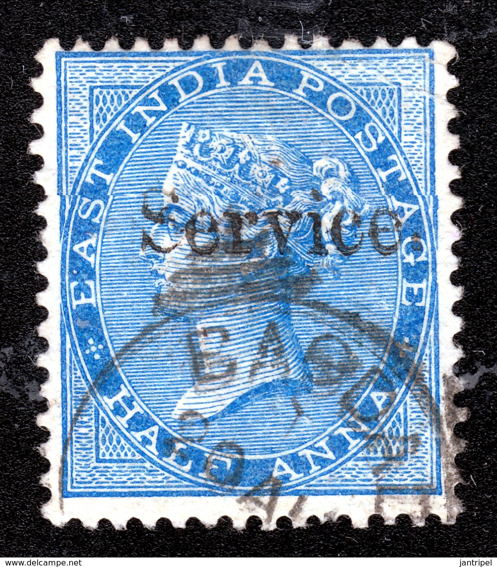 EAST INDIA  1/2 Anna  SERVICE (SMALL OVERPRINT) USED  BAGDAD.RRRRRRRRRRRRRRRRRRRRRR - Otros & Sin Clasificación