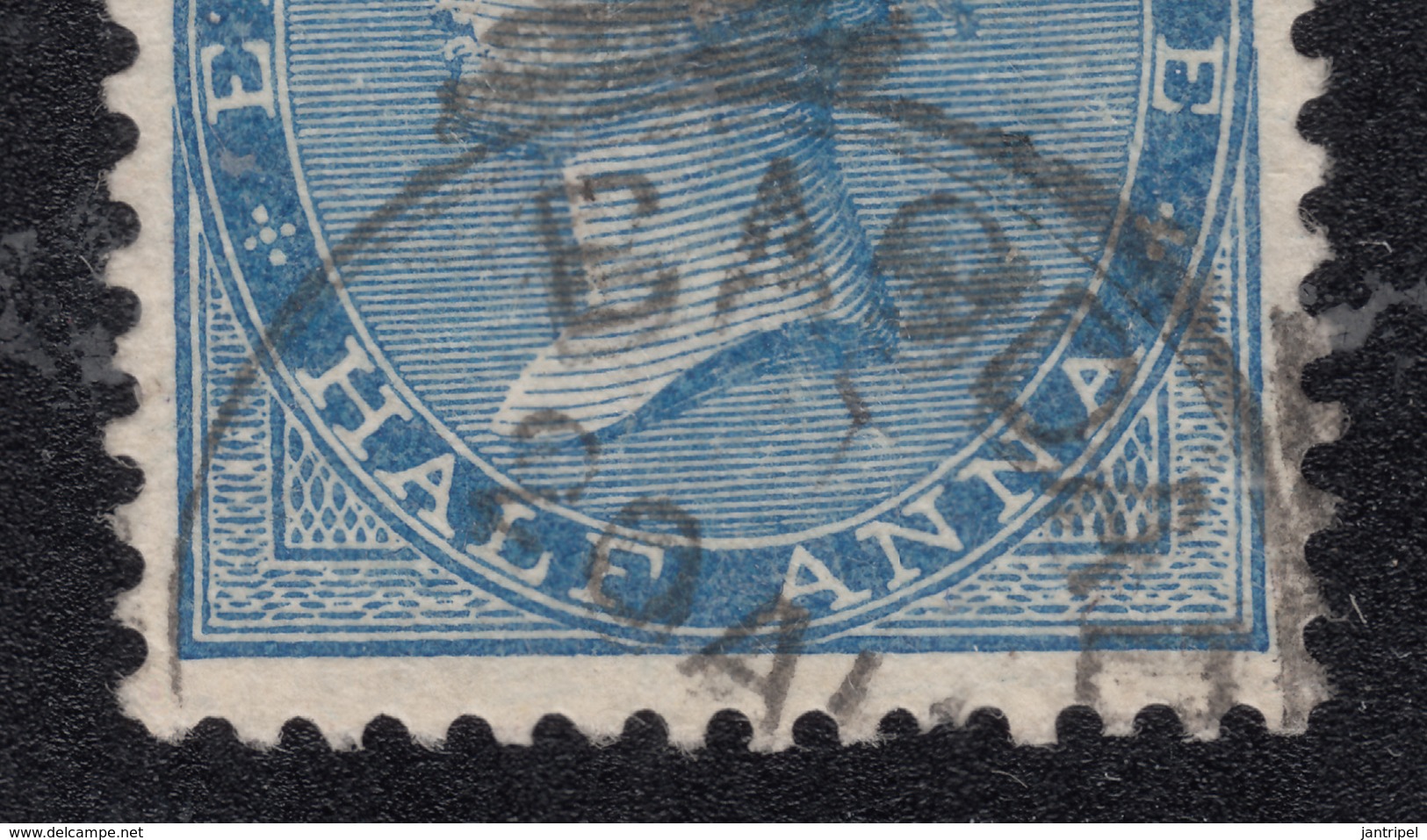 EAST INDIA  1/2 Anna  SERVICE (SMALL OVERPRINT) USED  BAGDAD.RRRRRRRRRRRRRRRRRRRRRR - Other & Unclassified