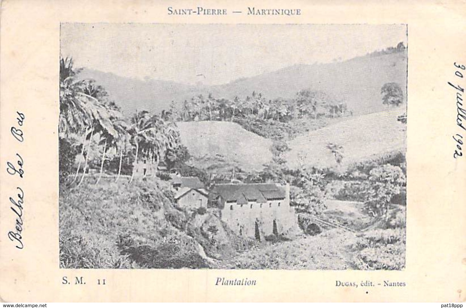 MARTINIQUE - ST PIERRE Plantation (à Situer Précisement ) CPA 1902 Précurseur 1 Antilles West Indies Caribbean Caraïbes - Autres & Non Classés