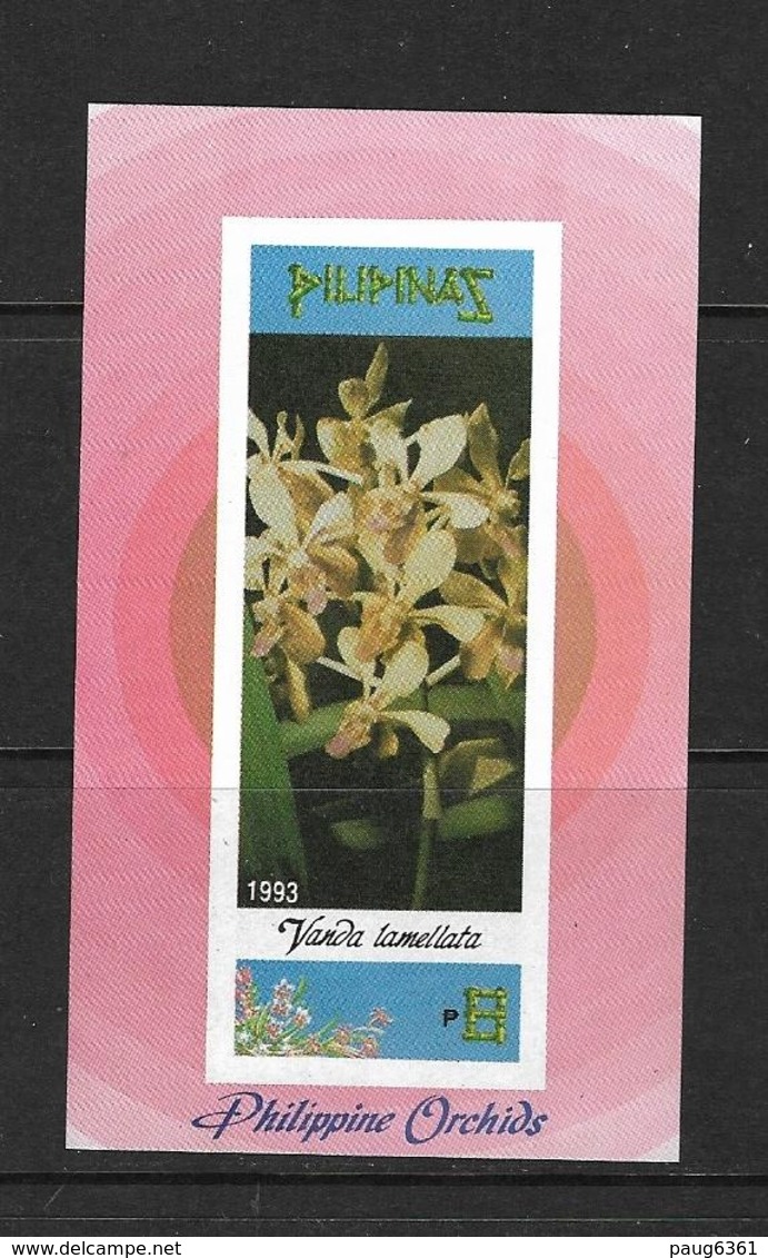 PHILIPPINES 1993 ORCHIDEES  YVERT N°B58 NON DENTELE NEUF MNH** - Orchideen