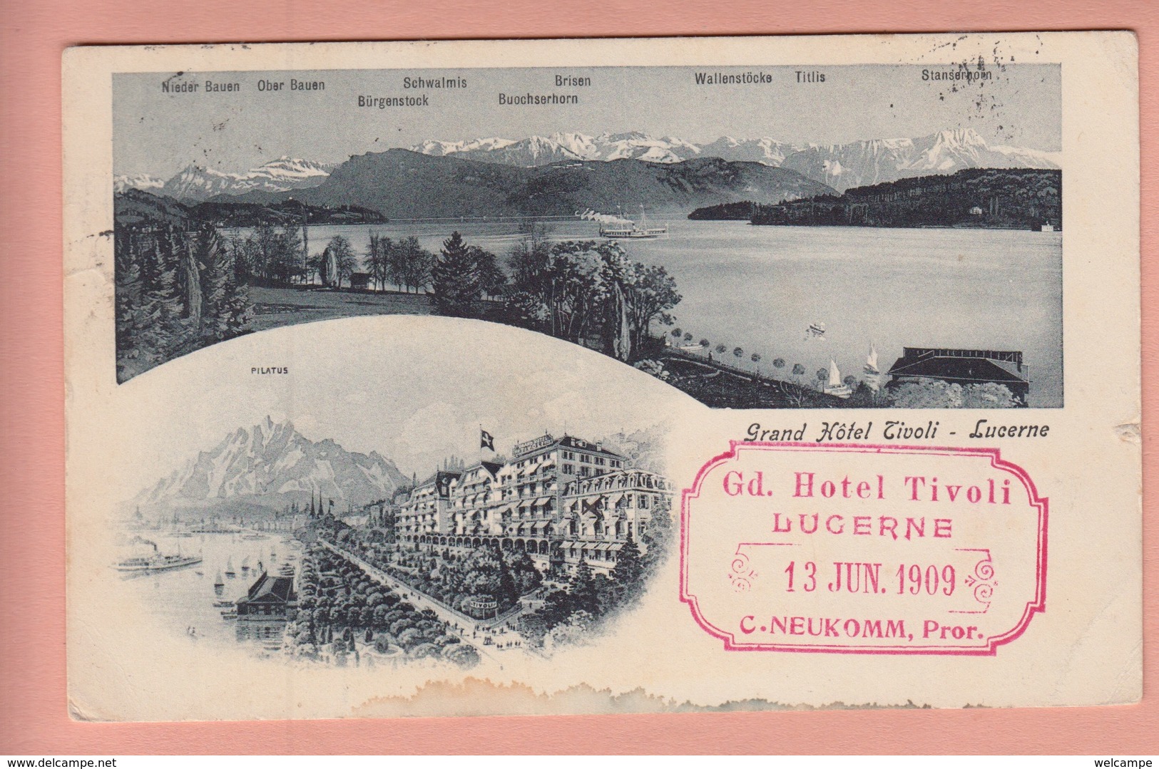 OLD POSTCARD SWITZERLAND - SCHWEIZ - SUISSE -   - LUZERN - HOTEL TIVOLI - Luzern