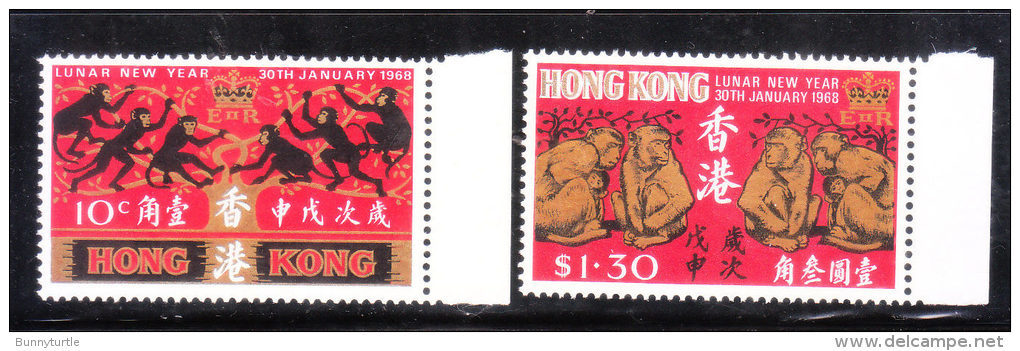 Hong Kong 1968 Lunar New Year Monkeys MNH - Nuevos