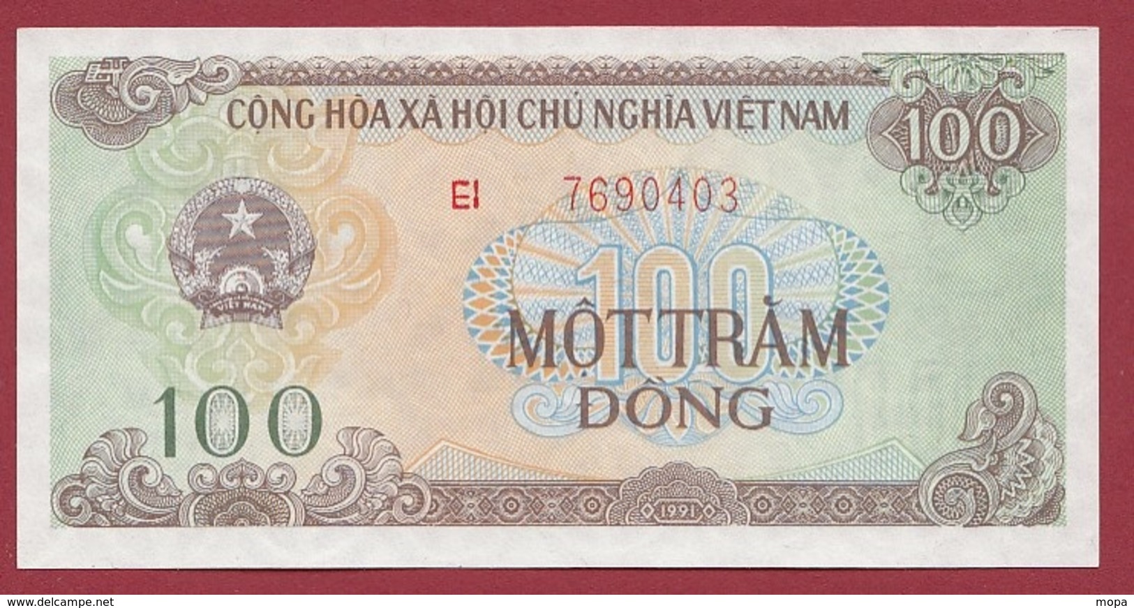 Viêt -Nam 100 Dong 1991/1992 ---UNC - Vietnam