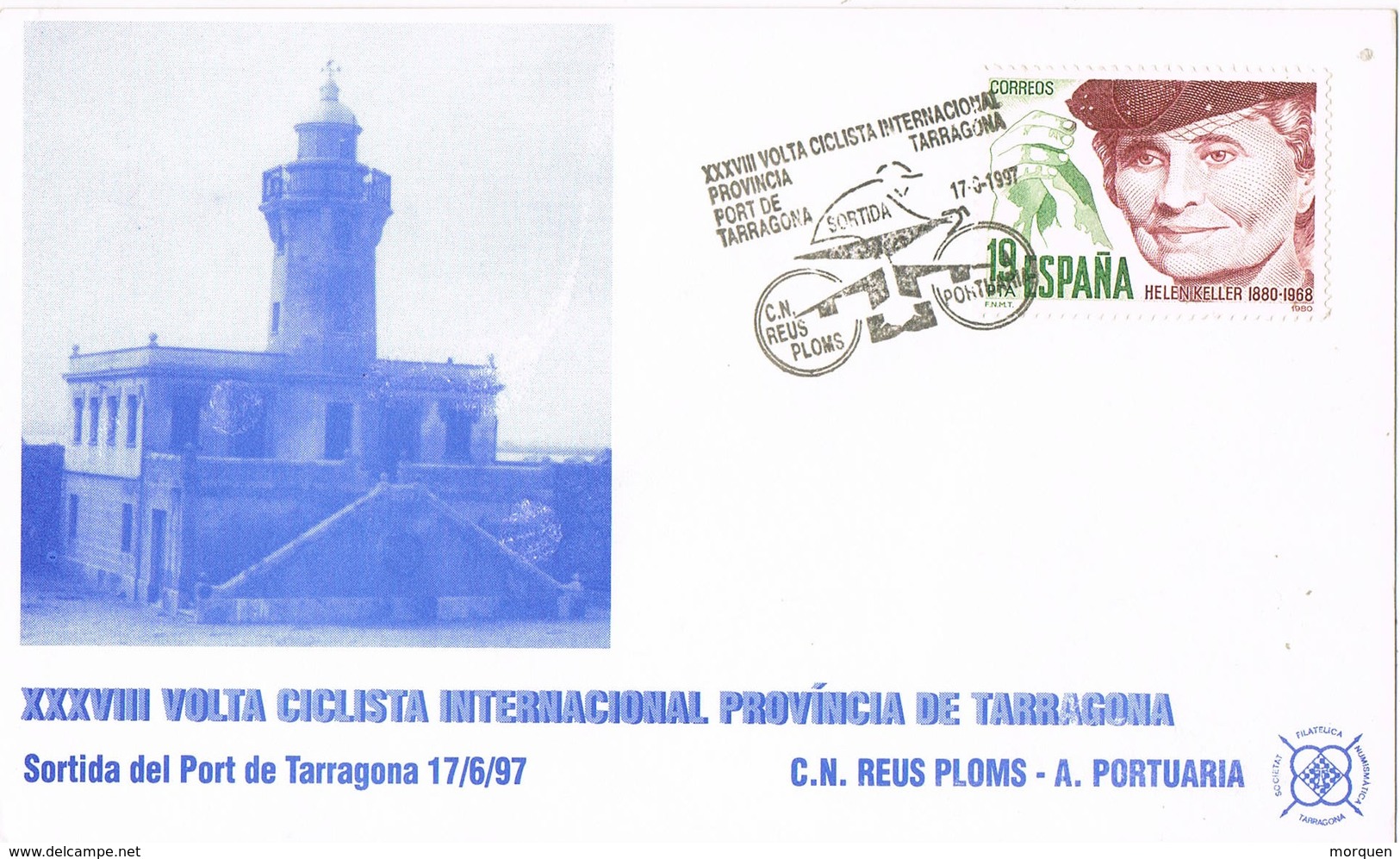 35624. Tarjeta TARRAGONA 1997. 38 Volta Ciclista Internacional Tarragona. Port Tarragona - Cartas & Documentos