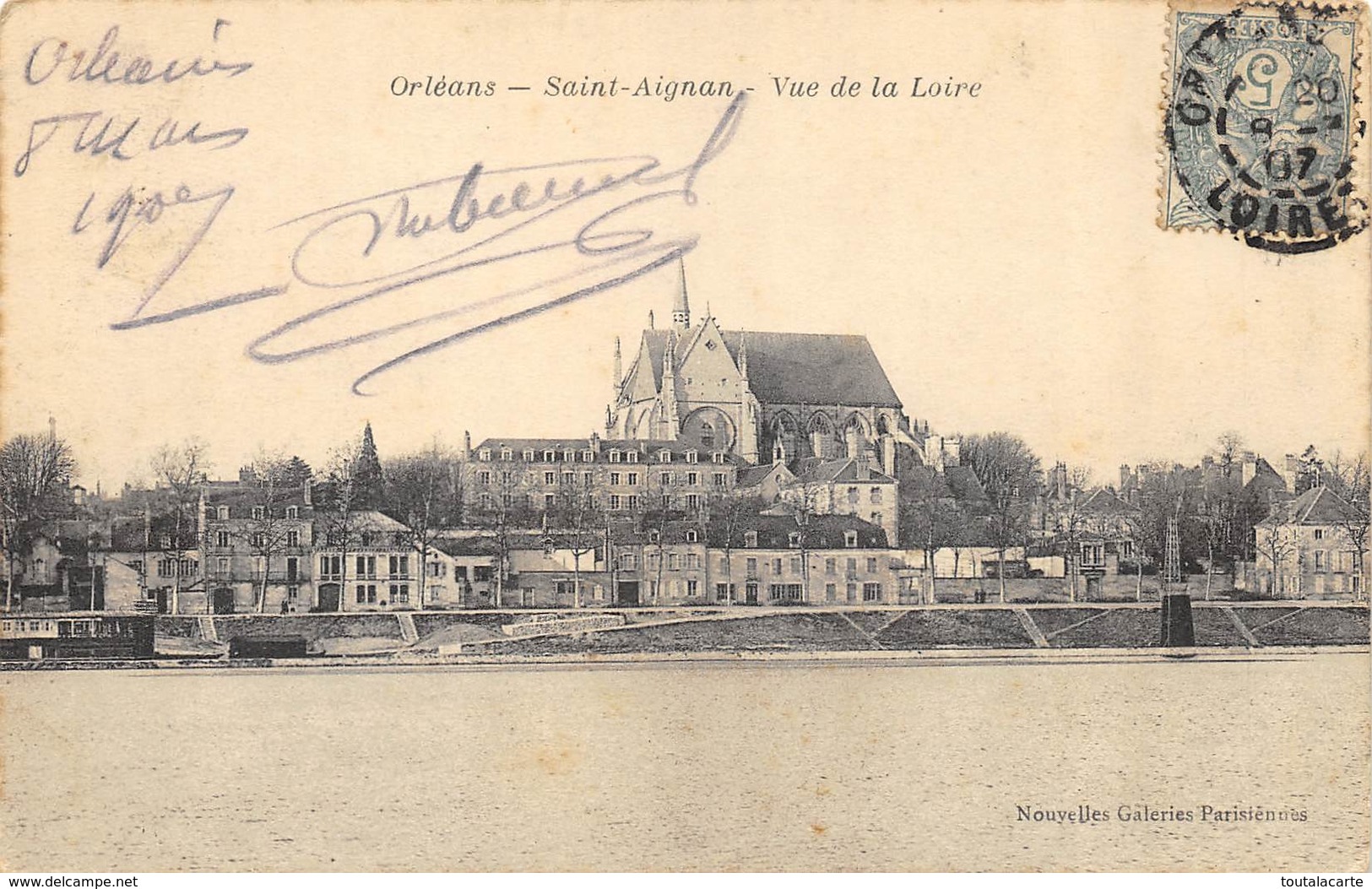 CPA 45 ORLEANS  SAINT AIGNAN VUE DE LA LOIRE 1907 - Orleans