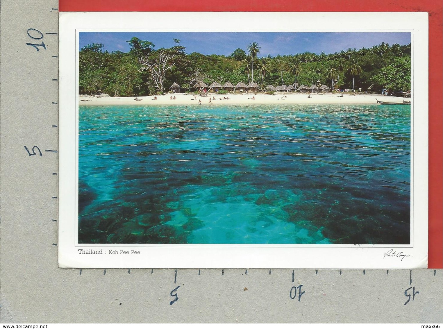 CARTOLINA VG TAILANDIA - PHI PHI ISLAND - Coral Reef At Haad Yao Beach - 12 X 16 - 1991 - Tailandia