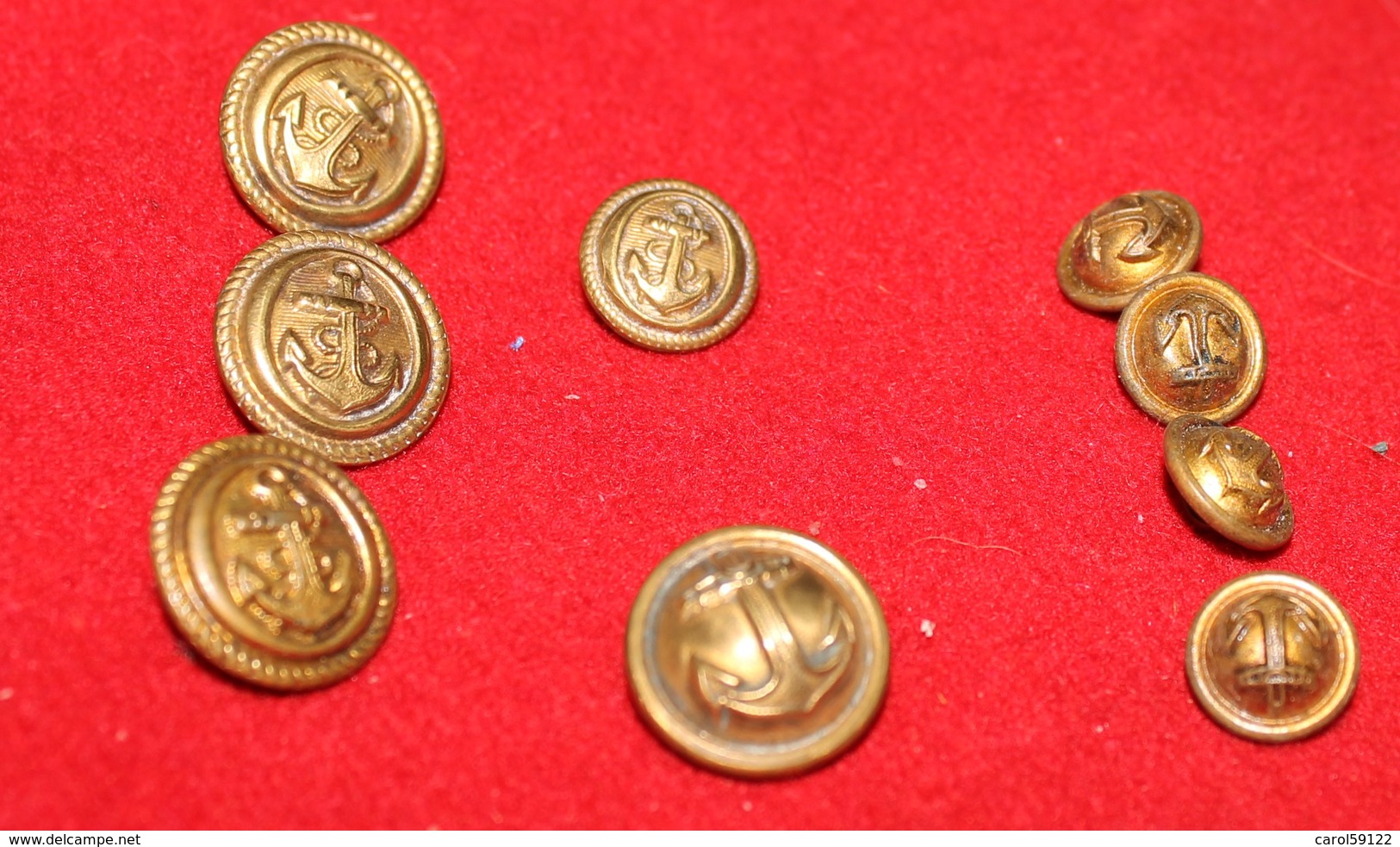 Lot De 9 Boutons Marine - Buttons