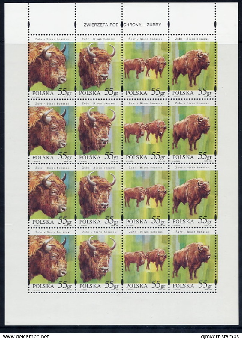 POLAND 1996 Bison Sheetlet MNH / **  Michel 3629-32 - Blocks & Sheetlets & Panes