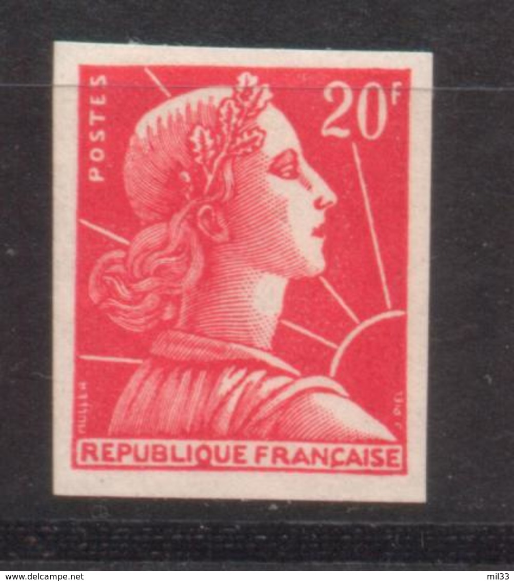 20 F Marianne De Muller YT 1011B De 1957 Essai De Couleur Trace Charnière RARE Signé - Ohne Zuordnung