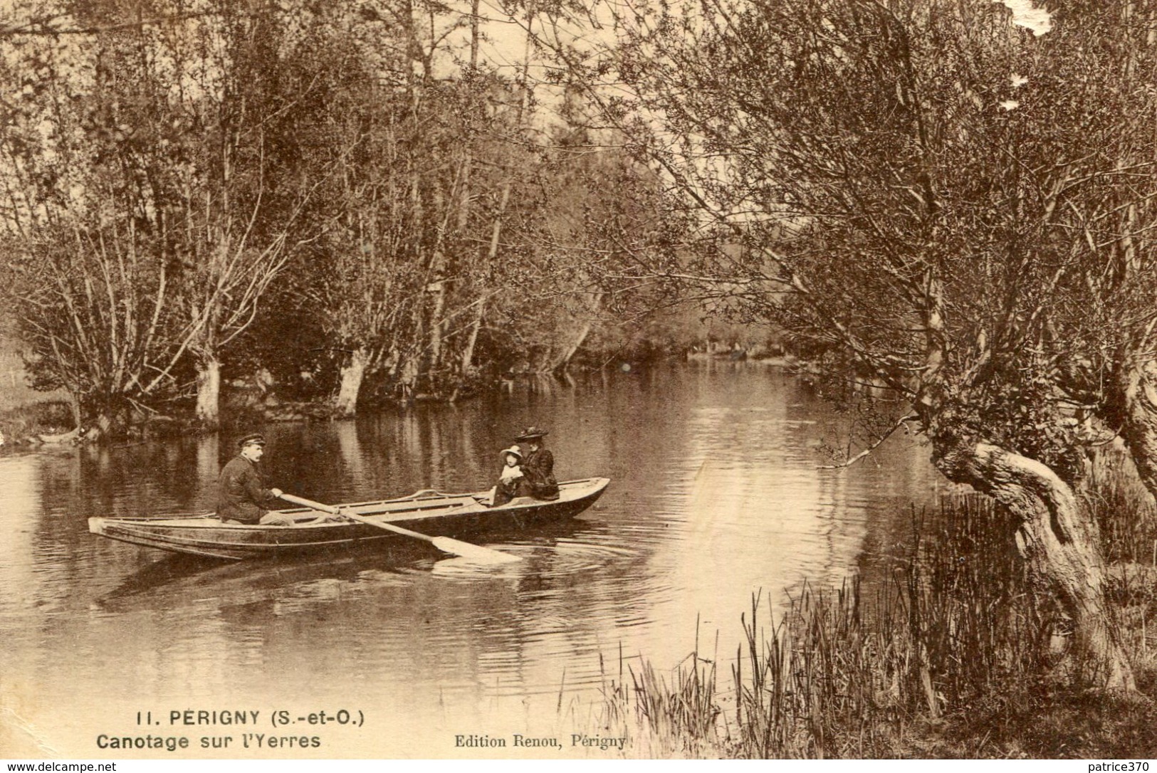 PERIGNY - Canotage Sur L'Yerres Soldat 66 ème Régiment Territ écrit à Bournan Près Ligueil - Perigny