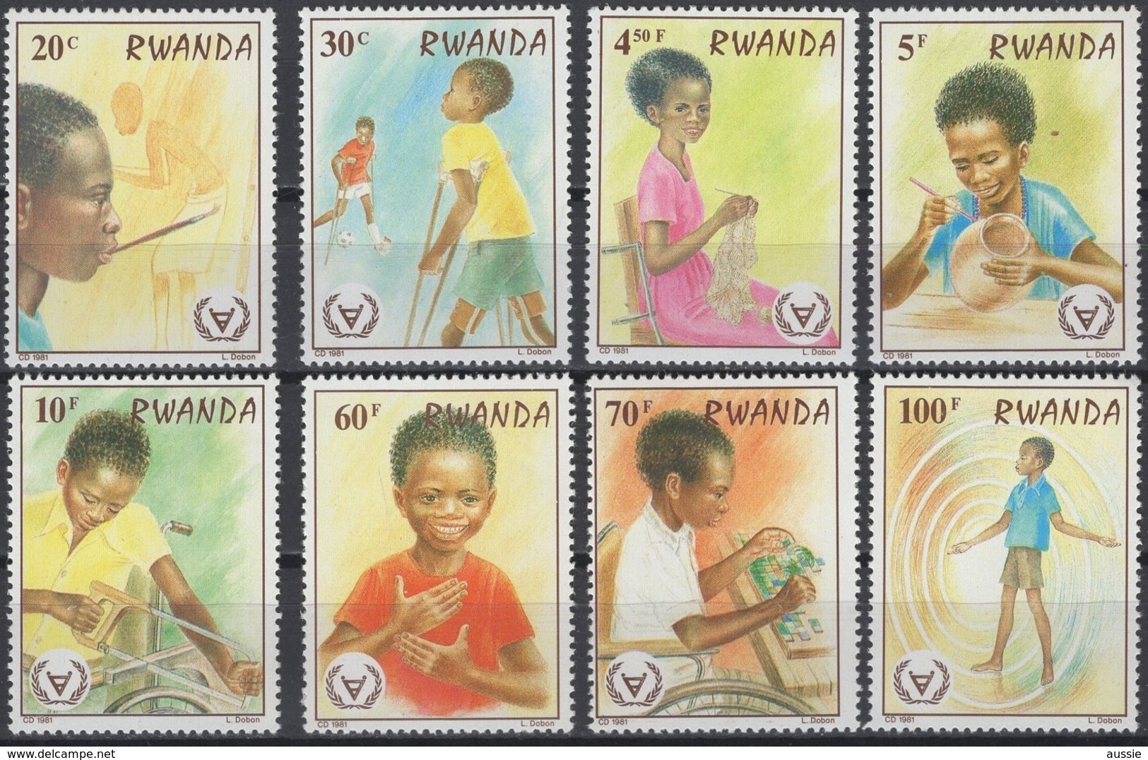 Rwanda Ruanda 1981 OCBn° 1078-1085  *** MNH  Cote 6,75 Euro - Nuevos