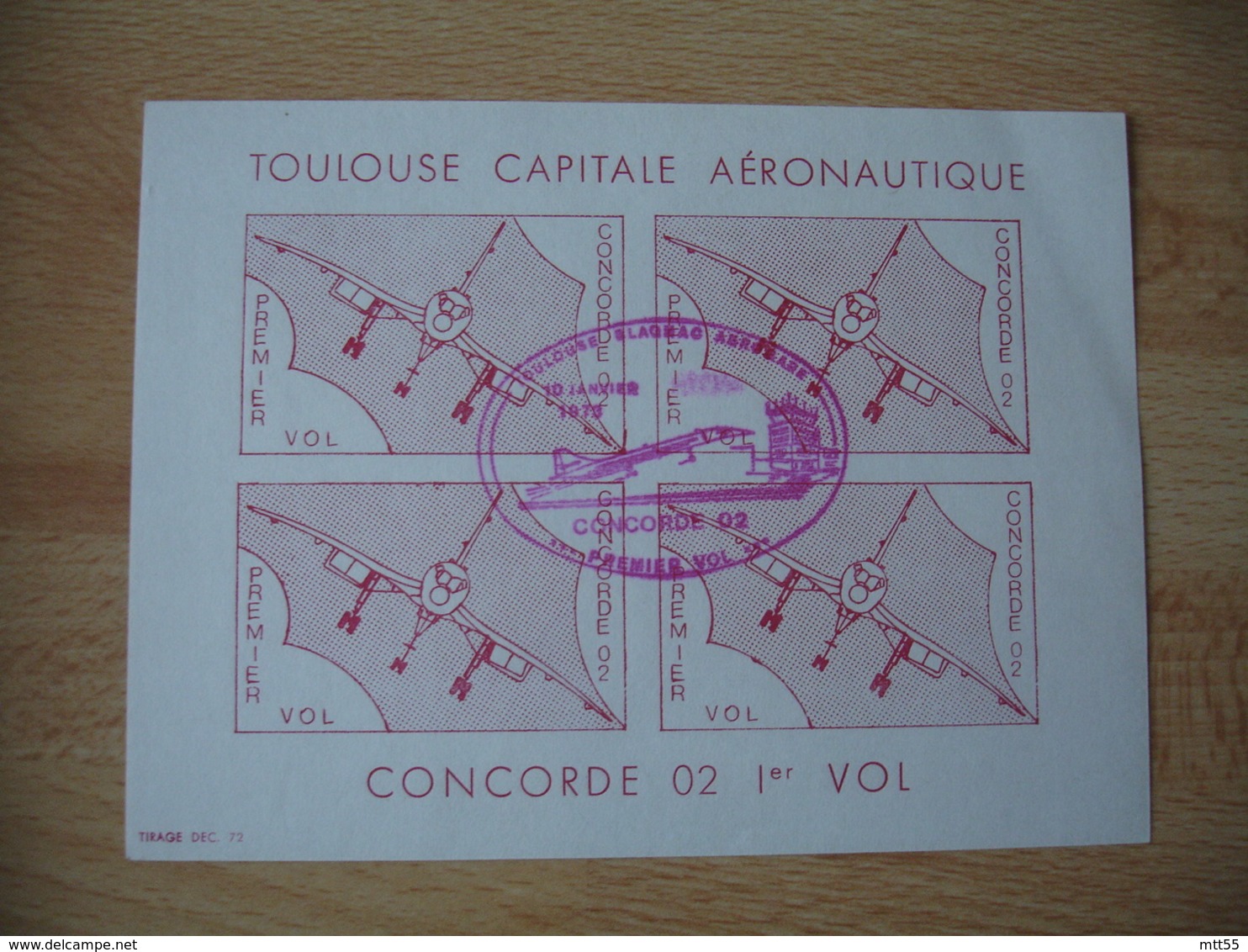 Erinnophilie  Toulouse Capital Aeronautique Concode 02 1 Er Vol  Vignette Timbre - Aviation