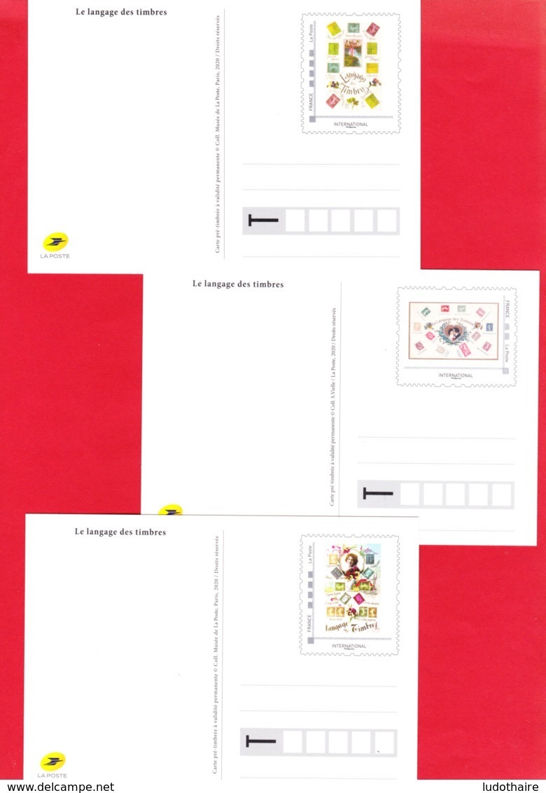 F 2020/ Lot 3 Entier PàP/ MonTimbraMoi International/CP Le Langage Des Timbres/Timbre Sur Timbre/Boite Aux Lettres/ - PAP: Sonstige (1995-...)