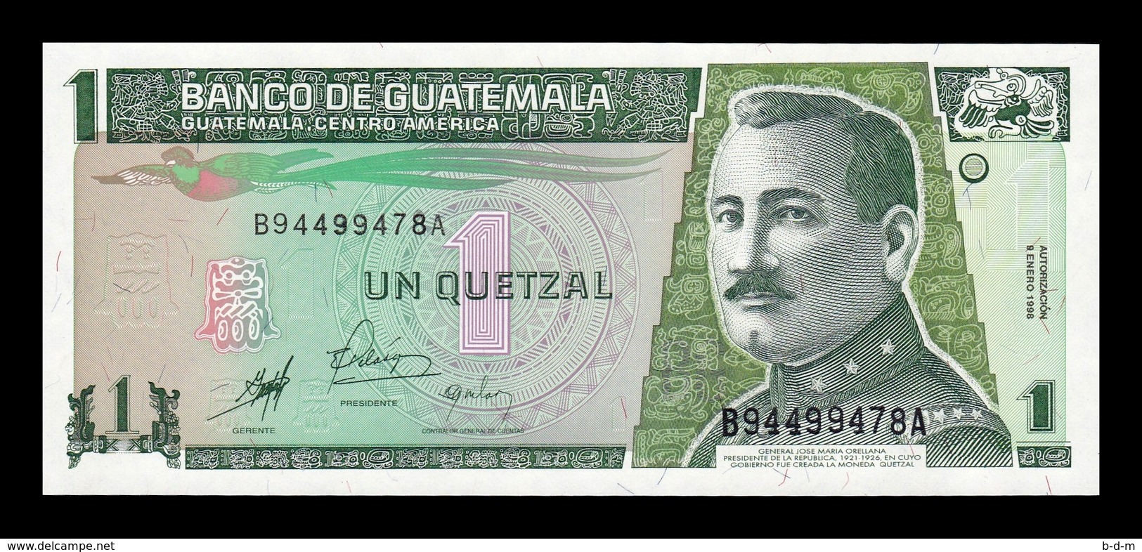 Guatemala 1 Quetzal 1998 Pick 99 SC UNC - Guatemala