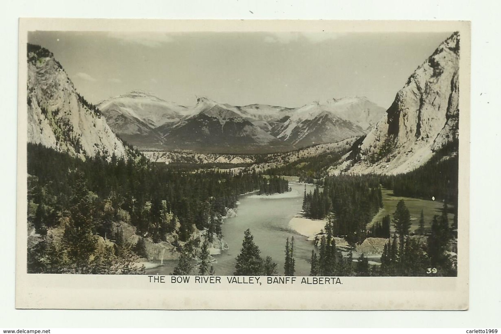 THE BOW RIVER VALLEY, BANFF ALBERTA - PHOTO CARD  NV FP - Banff