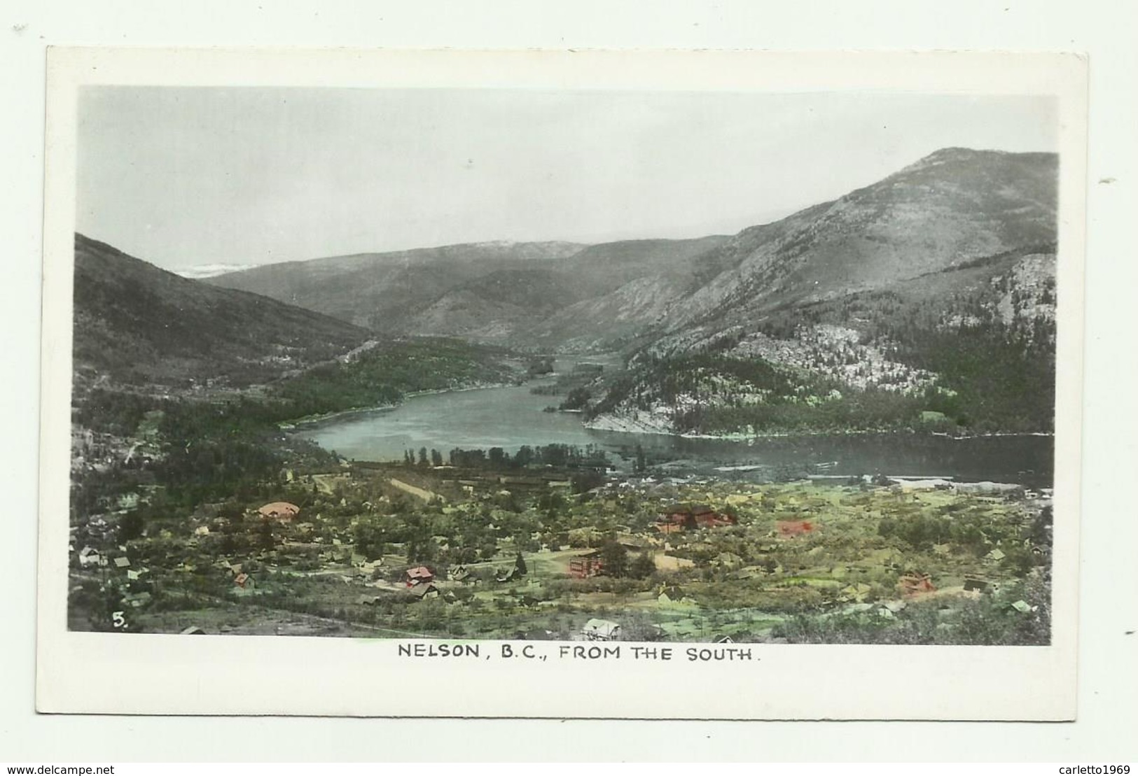 NELSON - BRITISH COLUMBIA - FROM THE SOUTH   - PHOTO CARD  NV FP - Nelson