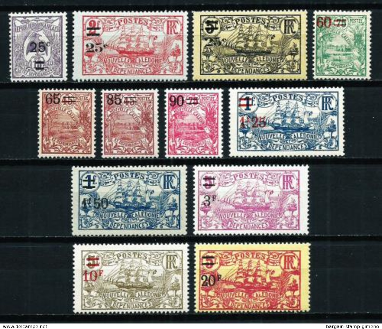 Nueva Caledonia Nº 127/38**/* Cat.53€ - Unused Stamps