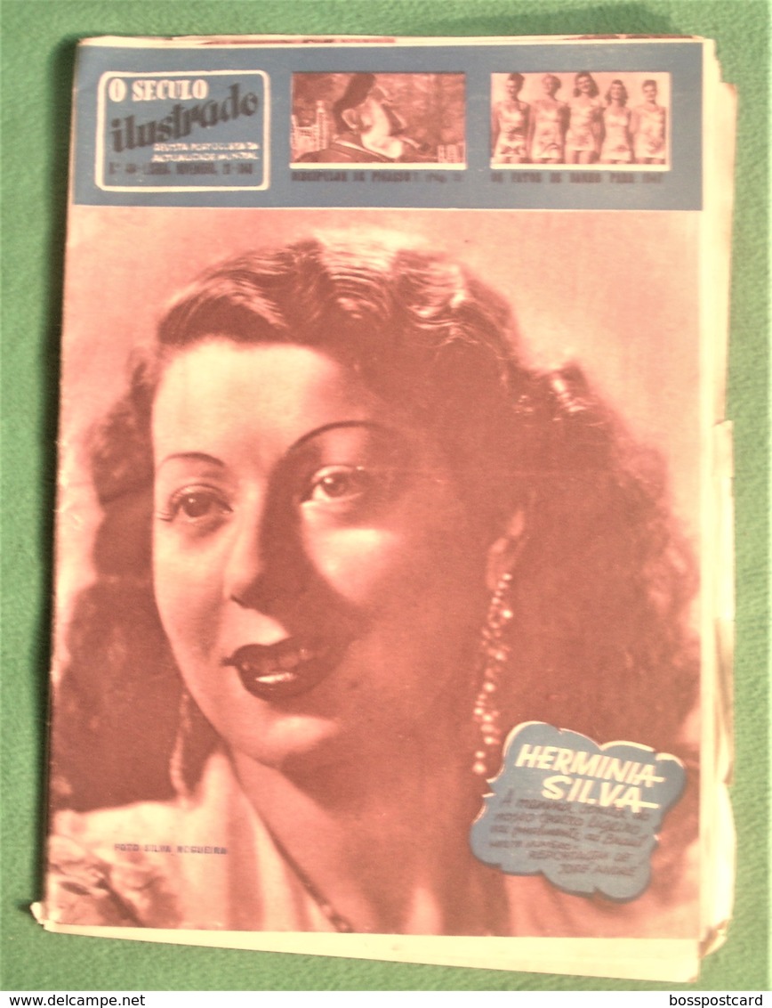 Lisboa - Portugal - Revista O Século Ilustrtado De 1946 - Hermínia Silva - Fado - Música - Cinema - Teatro - Bioscoop En Televisie