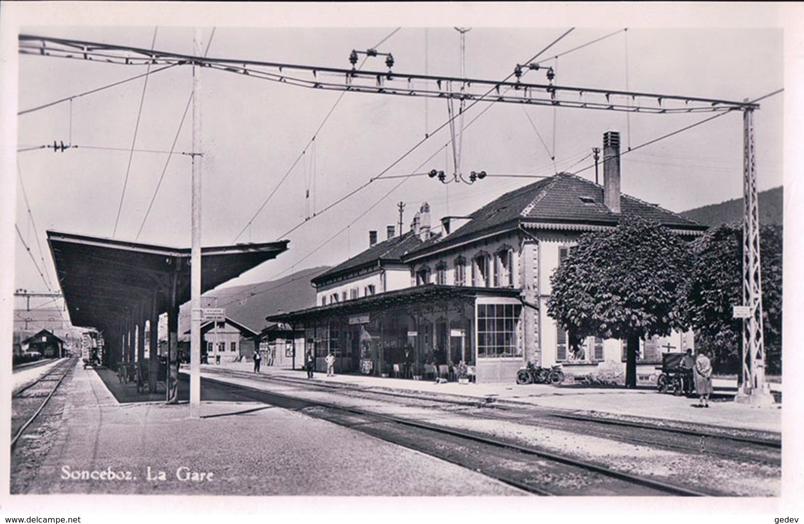 Sonceboz BE, Chemin De Fer Et La Gare (1100) - Sonceboz-Sombeval