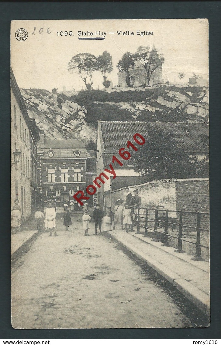 STATTE - HUY.    Rue Animée Et Vieille Eglise. G. Hermans. - Huy