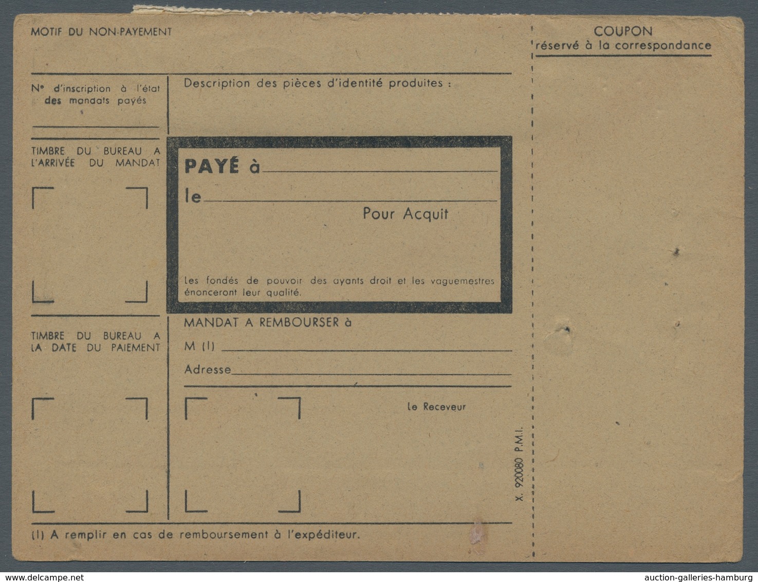 Französisch-Indochina: 1932-50, Vier Frankierte Geldüberweisungsformulare Nach Frankreich In Guter E - Covers & Documents
