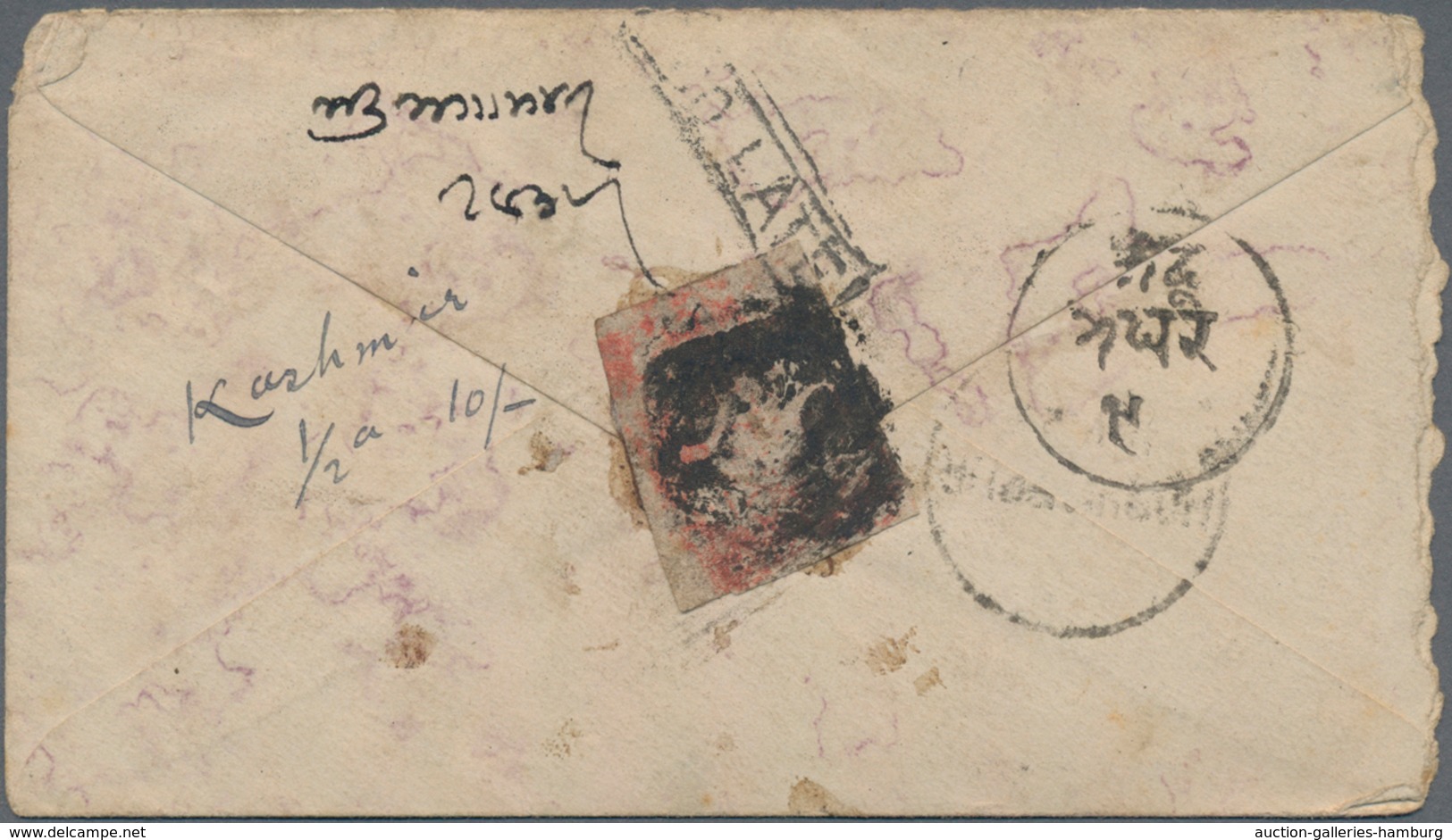 Indien - Feudalstaaten: KASCHMIR: 1877/1890, Three Postal Stationery Covers Of British India From SI - Sonstige & Ohne Zuordnung