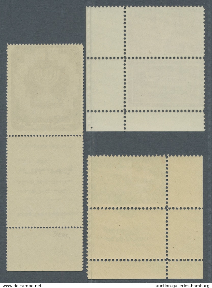 Israel: 1950-1952, Ausgabe Für Zwei Jahre Unabhängigkeit Und Freimarke Menora, 1000 Pruta, Jeweils P - Unused Stamps (without Tabs)