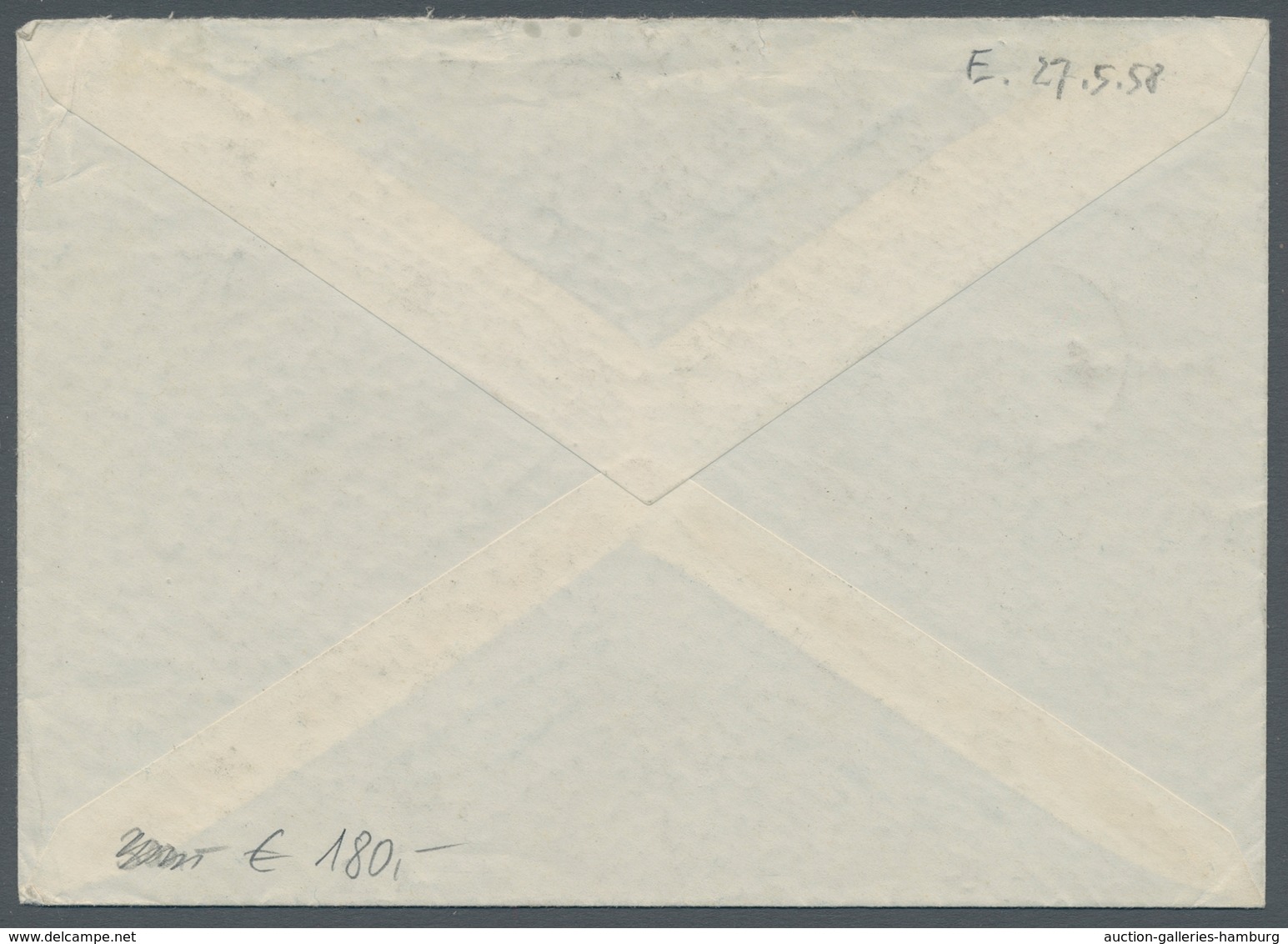 Korea-Nord: 1958, R-Letter From PHYONG-YANG 22.5.58 To Fulda Franked With Ten Different Values From - Korea, North