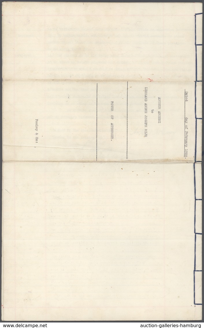 Malaiischer Staatenbund: 1920, Large Document Franked With 2 $ Green/carmine To Settle Court Fees Wi - Federated Malay States