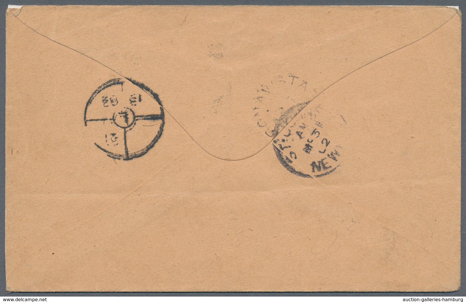 Malaiische Staaten - Sarawak: 1903, 2c Green Pair With Watermark On Cover From Kuching To Newfoundla - Sonstige & Ohne Zuordnung