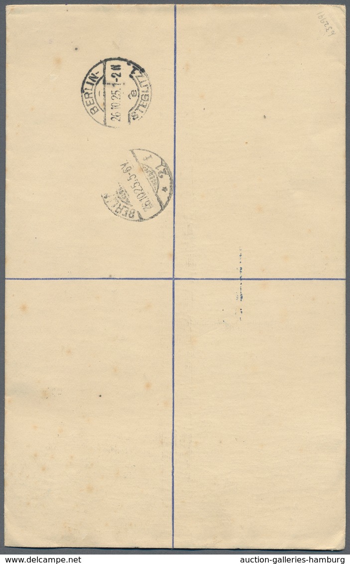 Malaiische Staaten - Sarawak: 1925, 12 C Blue Postal Stationery Registered Cover (size H) With Addit - Other & Unclassified