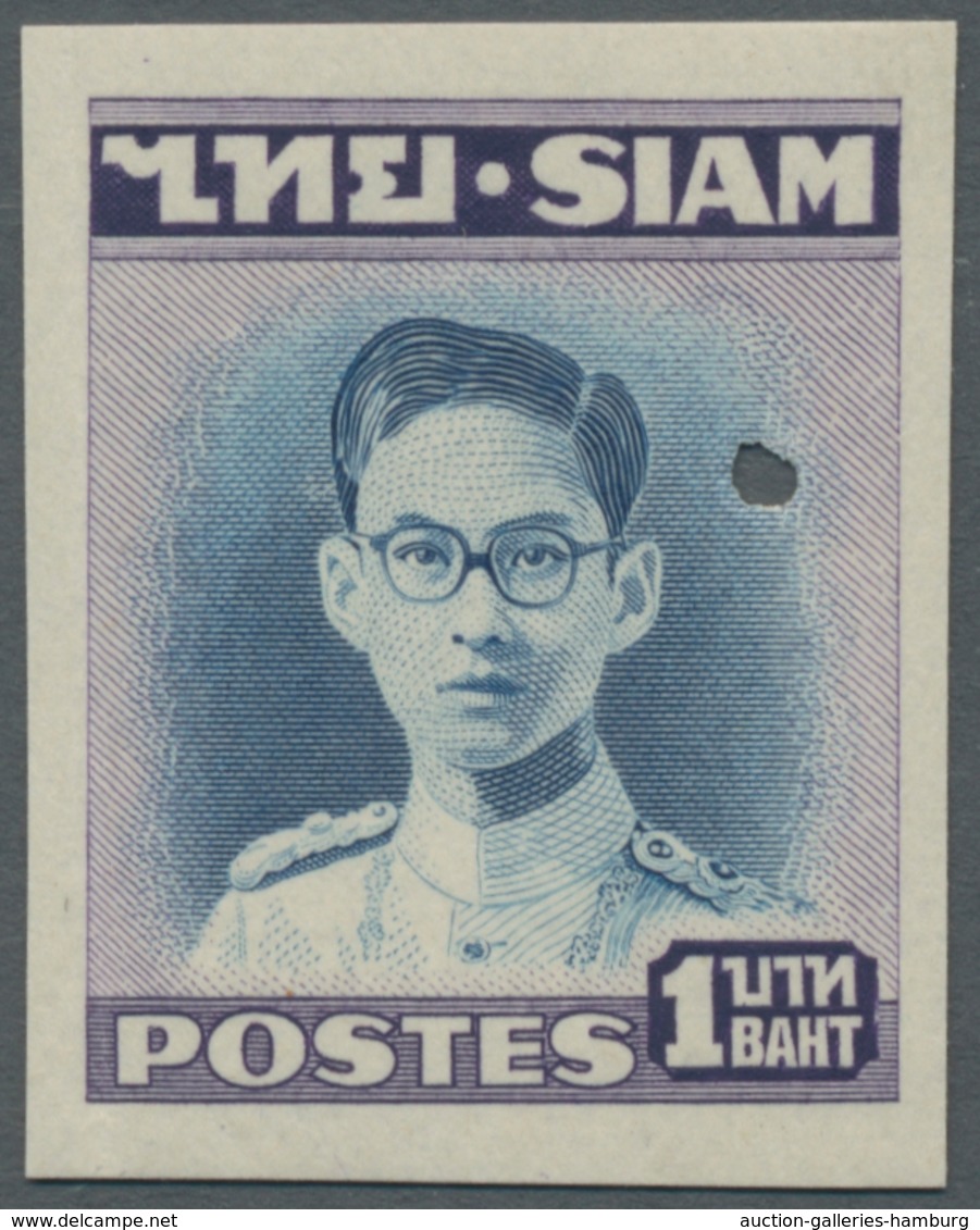 Thailand: 1947-48, Probedrucke Der Druckerei Waterlow & Sons Zur Freimarkenserie Mit Porträt Bhumibo - Tailandia