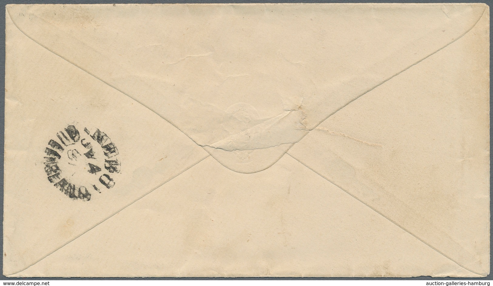 Queensland: 1875, 1878, Two Small Envelopes, One Franked With Horizontal Pair 1d Pale Rose Red And O - Covers & Documents