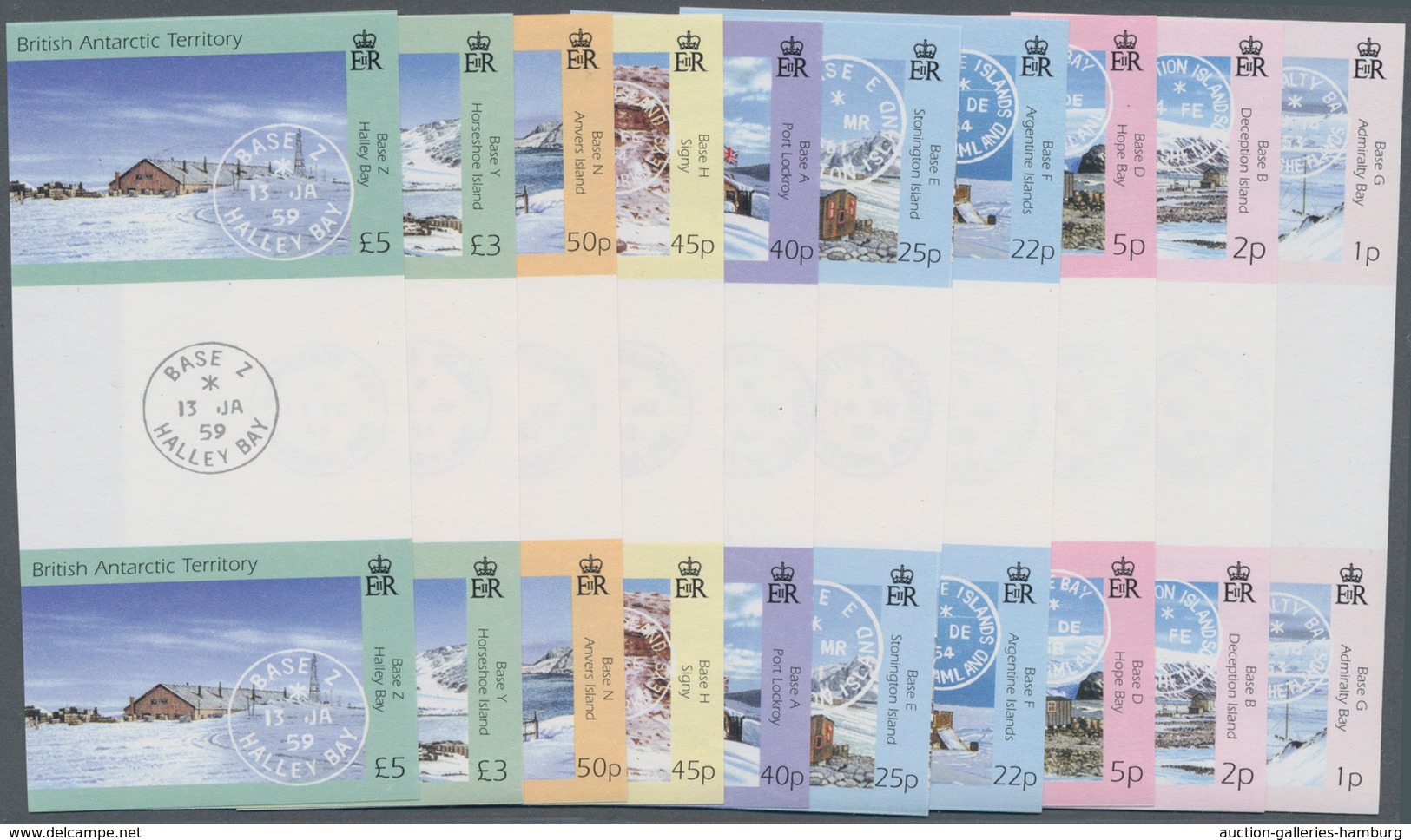 Britische Gebiete In Der Antarktis: 2003, Research Stations Defintive Issue Ten Different Stamps (1p - Unused Stamps